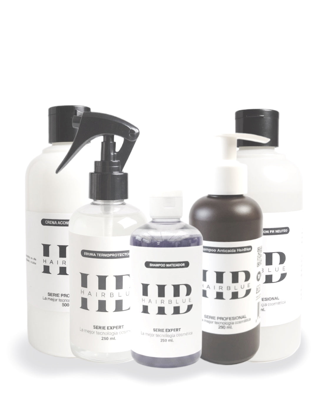 Bruma Termoprotectora + Shampoo Anticaída + Shampoo Matizador + Shampoo Sin Sal + Crema Acondicionadora