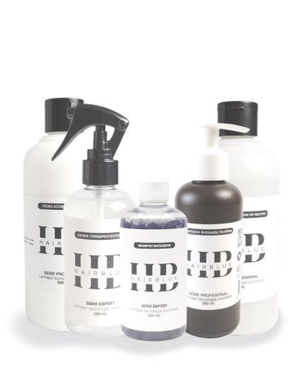 Bruma Termoprotectora + Shampoo Anticaída + Shampoo Matizador + Shampoo Sin Sal + Crema Acondicionadora